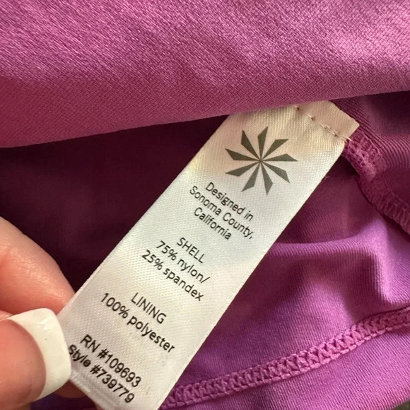 Athleta Purple Violet Cross Back Tie Athletic Halter Dress Women’s Size XS - Picture 7 of 8